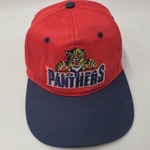 Vintage Youth Florida Panthers Hat Snapback Fresh Caps Red Blue NHL Hockey 90s
